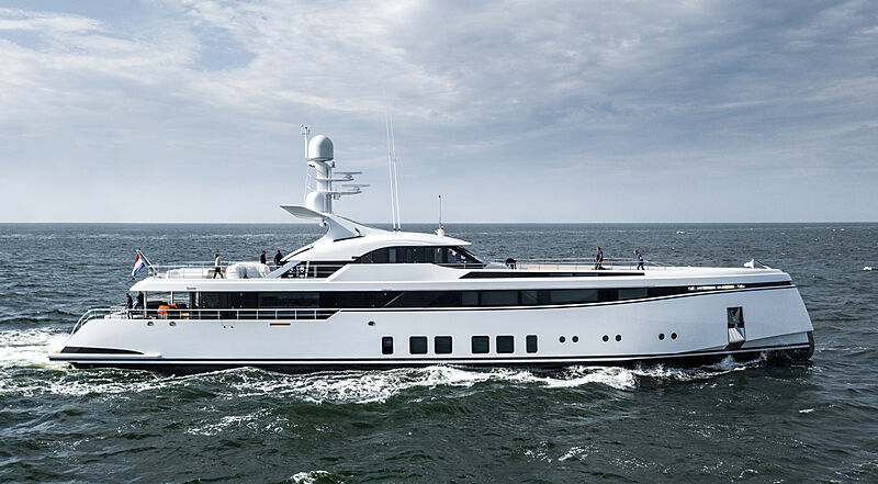 Totally Nuts yacht by Feadship on sea trials