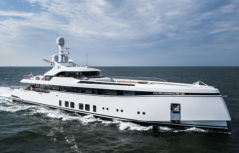 Totally Nuts yacht by Feadship on sea trials