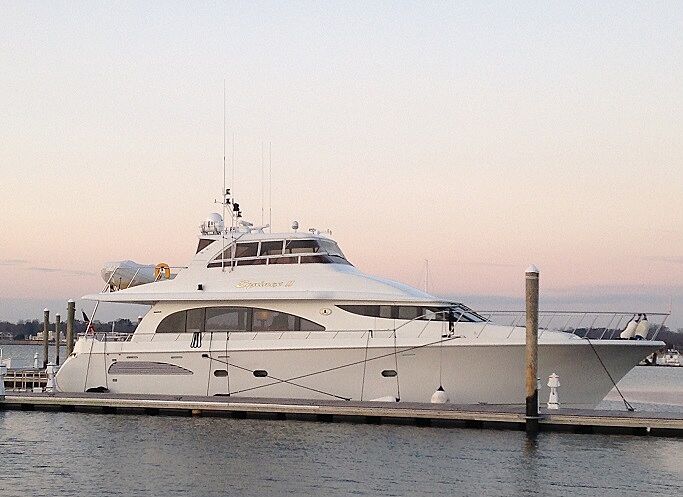 Equinox II yacht in marina
