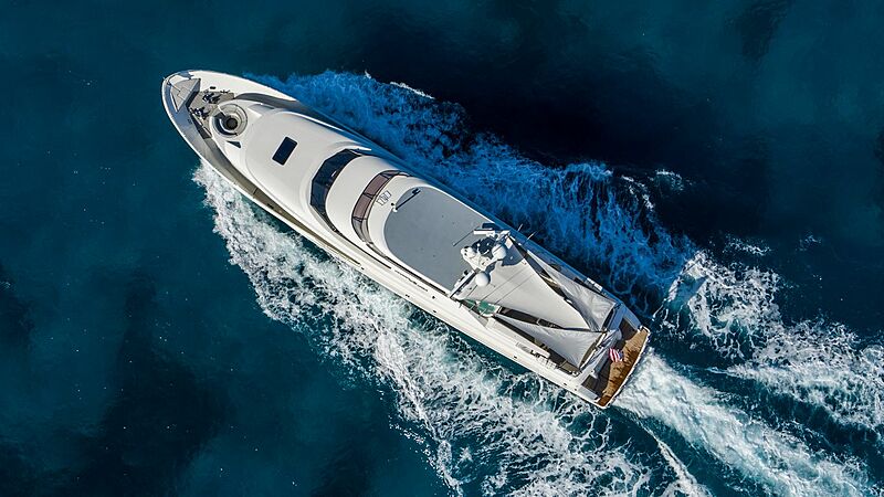 Black Swan yacht aerial