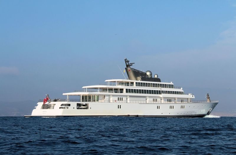 Rising Sun cruising off Gibraltar