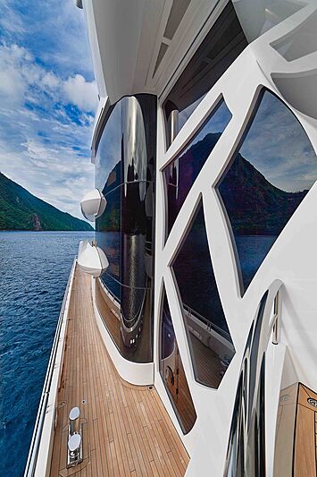 Artefact yacht exterior detail