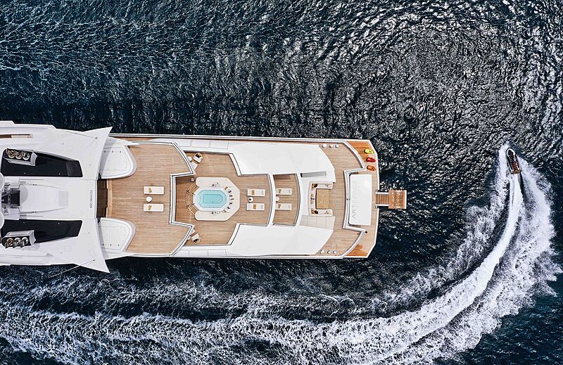 Artefact yacht anchored