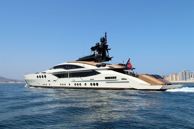 lady M cruising off Gibraltar