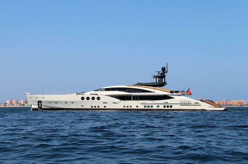lady M cruising off Gibraltar