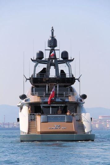 lady M cruising off Gibraltar