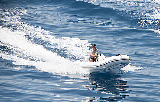 White yacht tender