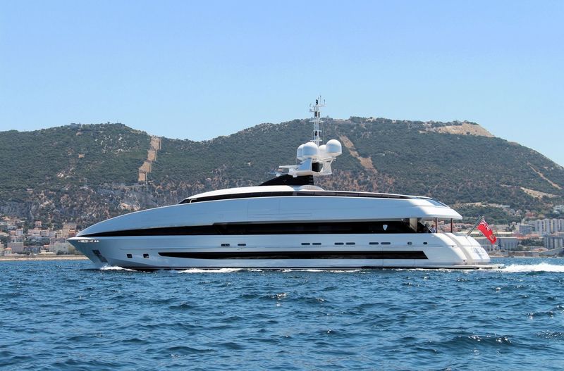 Crazy Me cruising off Gibraltar