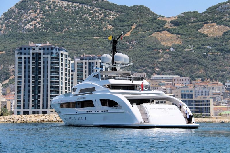Galactica Star cruising off Gibraltar