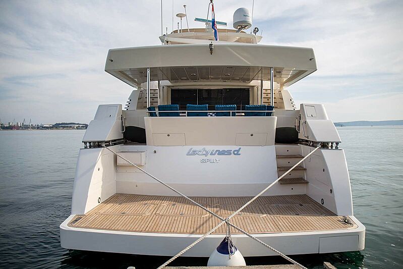 Lady Ines D yacht stern