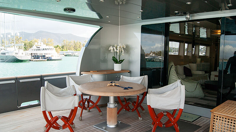 Maraya yacht aft deck