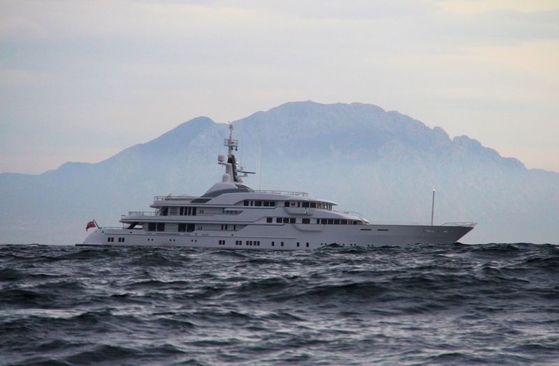 Hampshire II cruising off Gibraltar