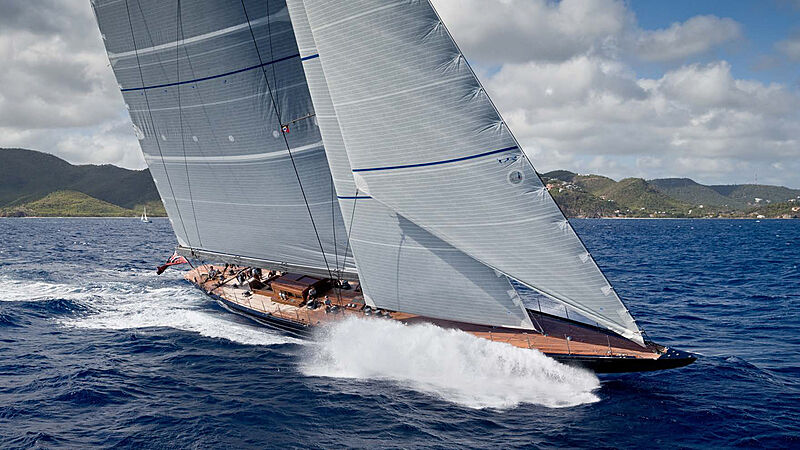 Rainbow yacht running