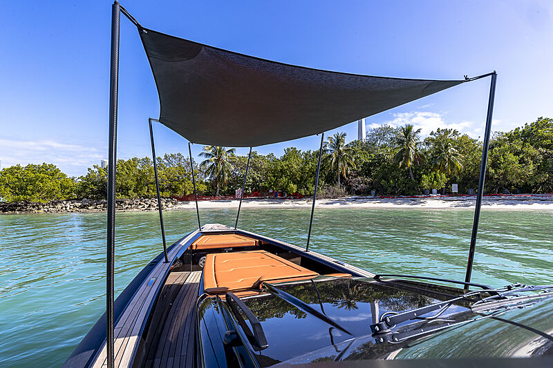 Technohull Omega 47 tender deck