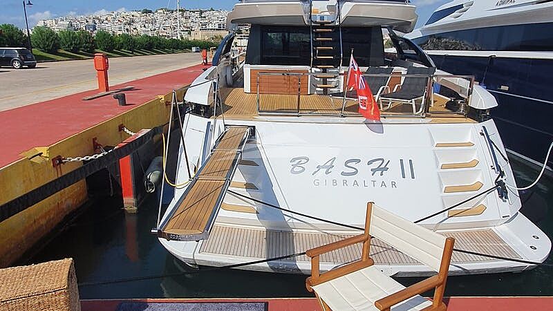 Bash II yacht in marina