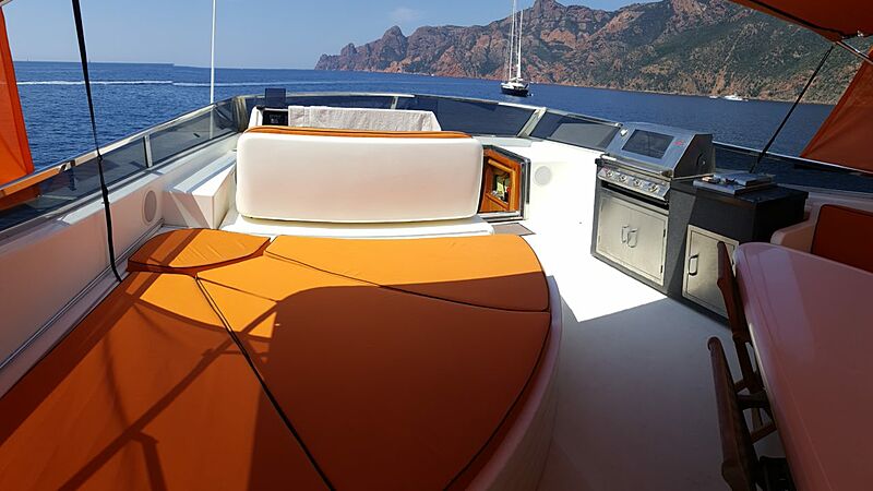 Baron B yacht upper deck