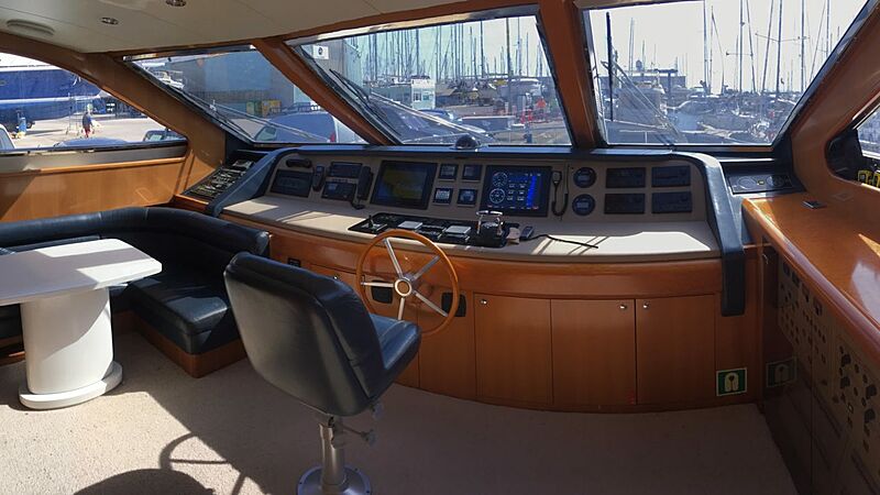 Baron B yacht wheelhouse