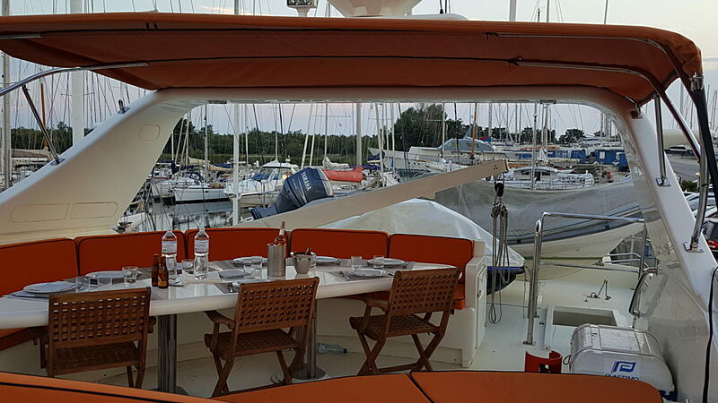 Baron B yacht upper deck