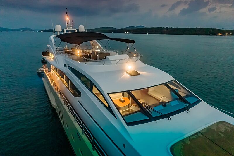 Mia Kai yacht at night