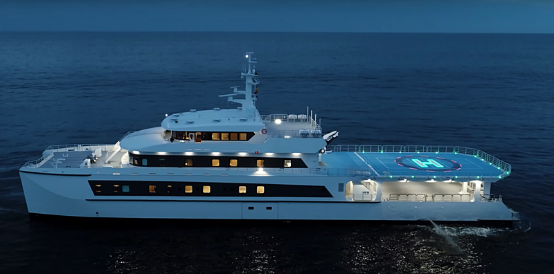 Wayfinder yacht anchored