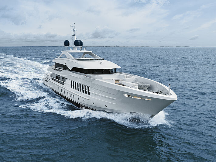 Moskito yacht on sea trials