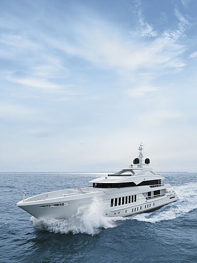 Moskito yacht on sea trials