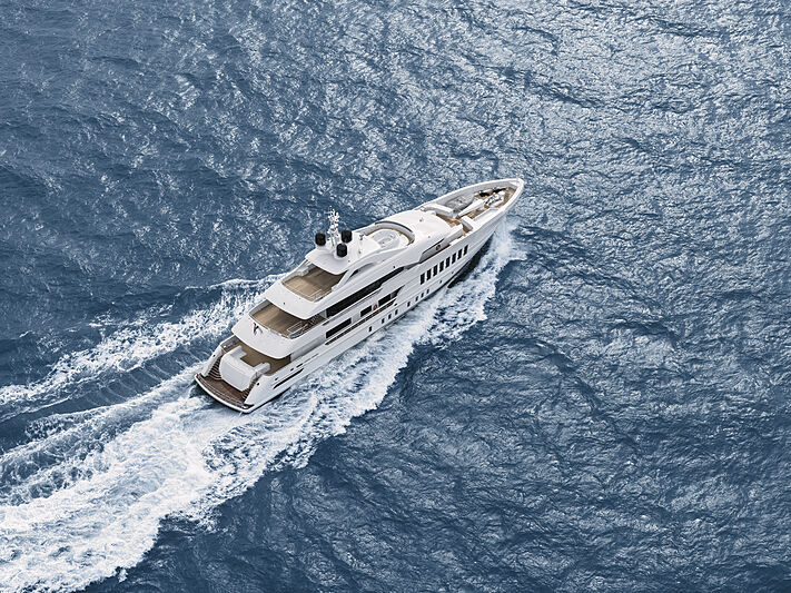 Moskito yacht on sea trials