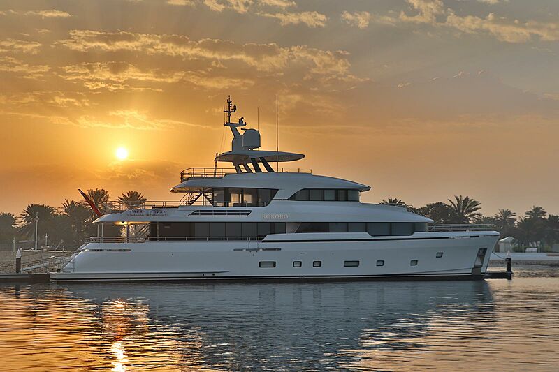 Kokoro yacht in Bahrein at sunset