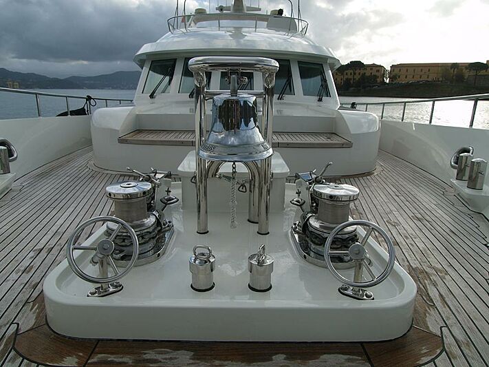 Moon River yacht foredeck
