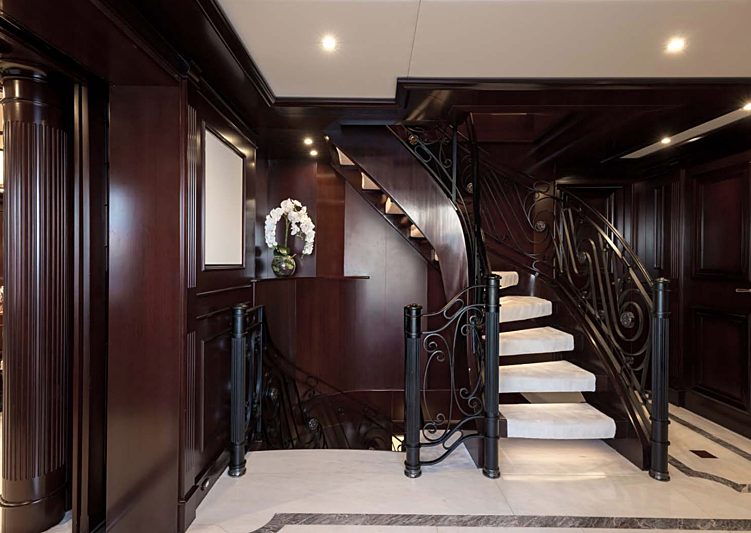 Eleni yacht staircase