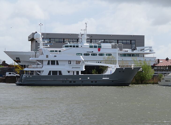 Sandalphon and Azteca yachts at Balk Shipyard