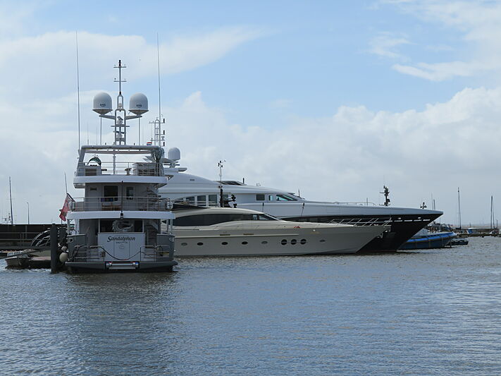 Sandalphon, Bagheera and Stormborn yachts at Balk Shipyard