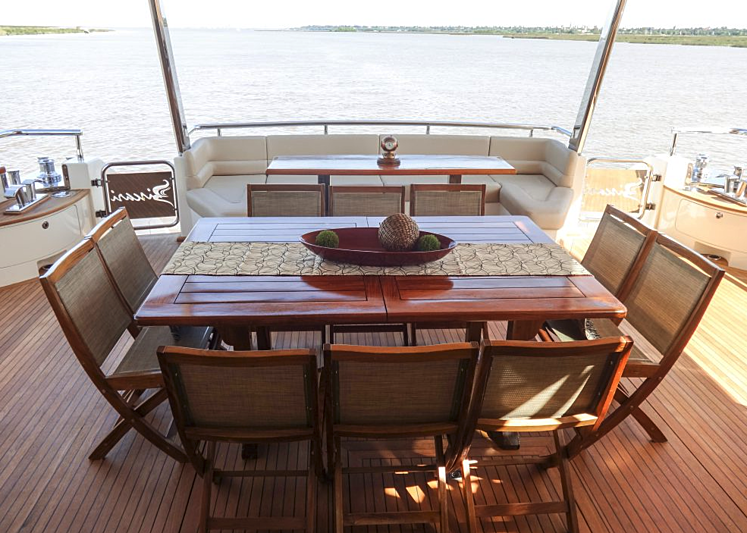 Biscari yacht aft deck