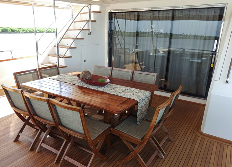 Biscari yacht aft deck
