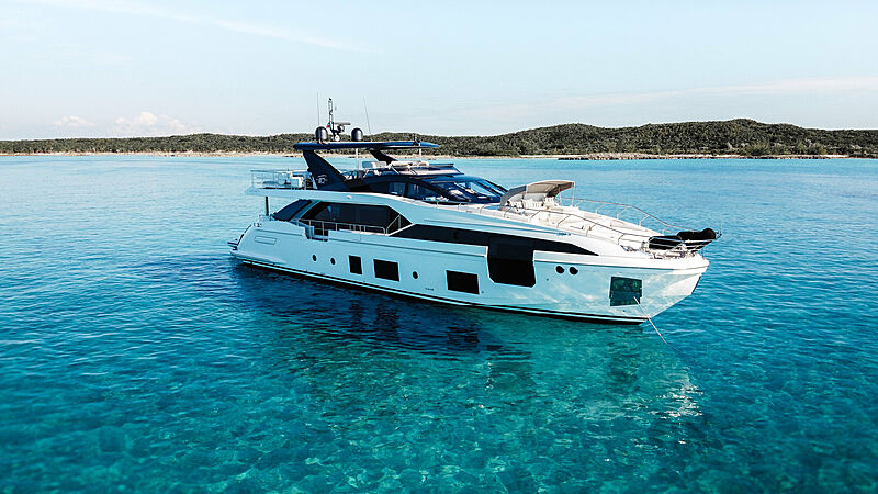 White Rose yacht anchored