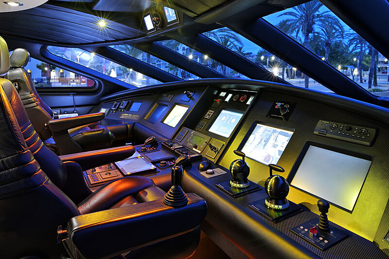 Moonraker yacht wheelhouse