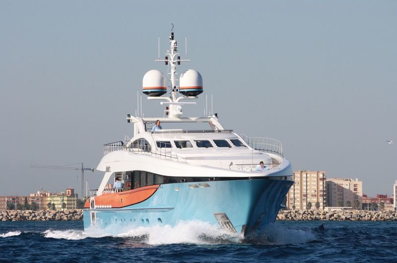Aurelia cruising off Gibraltar