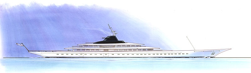 Pencil on the Water yacht concept exterior design