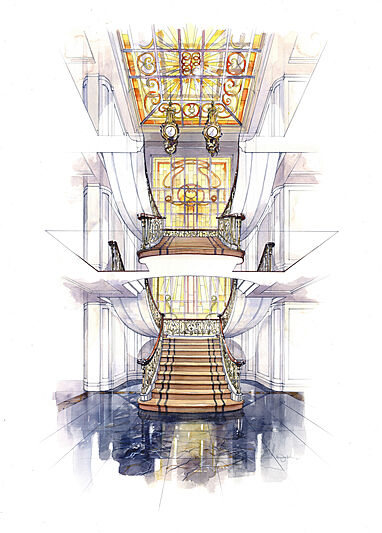 Pencil on the Water yacht concept interior design