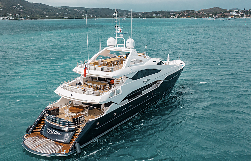 Marin yacht anchored