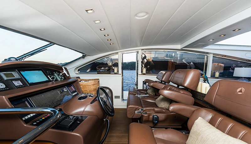 Paloma yacht wheelhouse