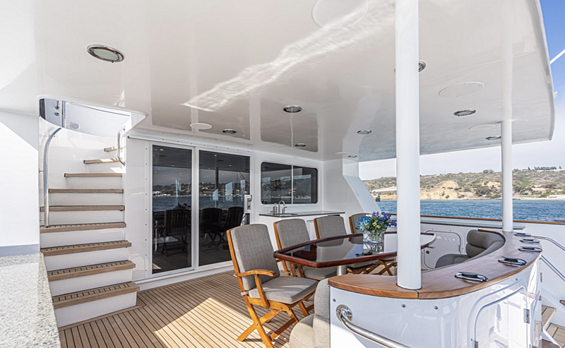 Miss Molly yacht aft deck
