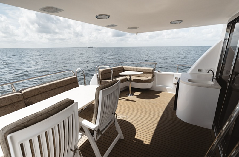 Double Eagle yacht aft deck