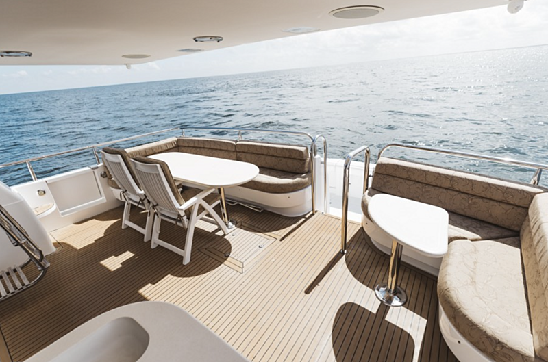 Double Eagle yacht aft deck