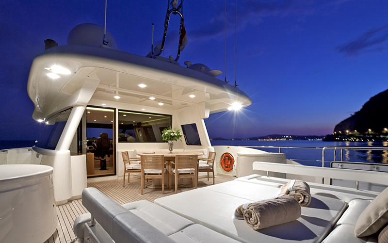 La Pausa yacht upper deck