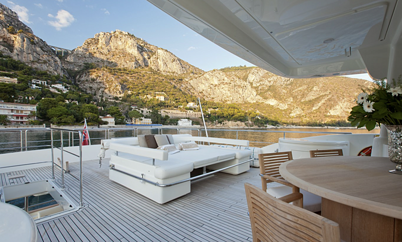 La Pausa yacht upper deck