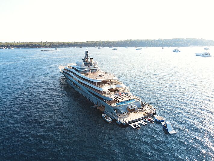 Flying Fox yacht anchored in Cannes
