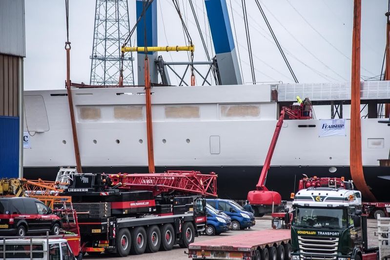 75m Feadship superyacht launch