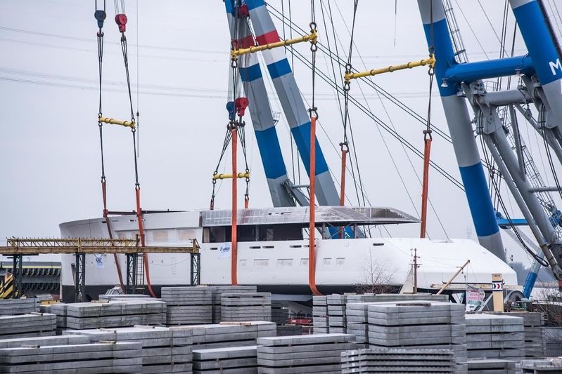 75m Feadship superyacht launch