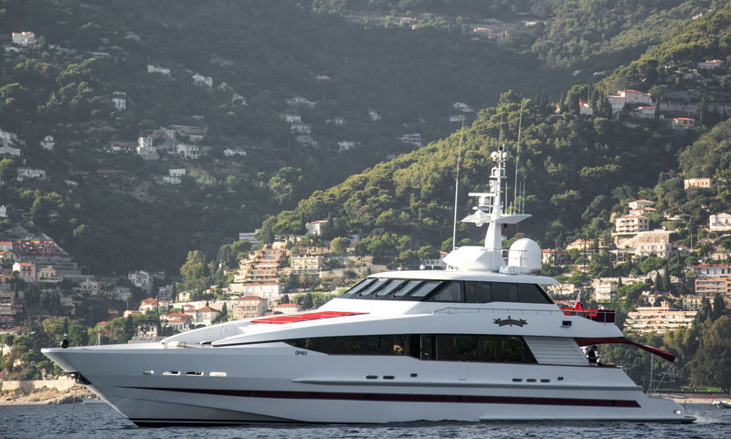Red Sapphire anchored off Monaco
